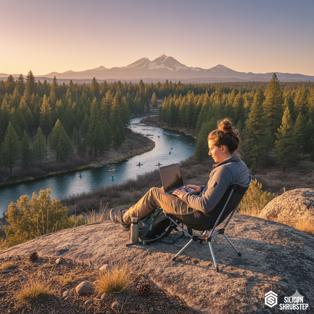 Central Oregon Innovation Network - Tech entrepreneur working in nature